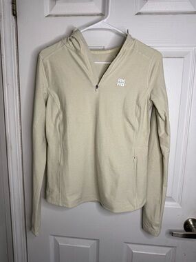 Duluth Trading Co Cream Half-Zip Hooded Pullover
